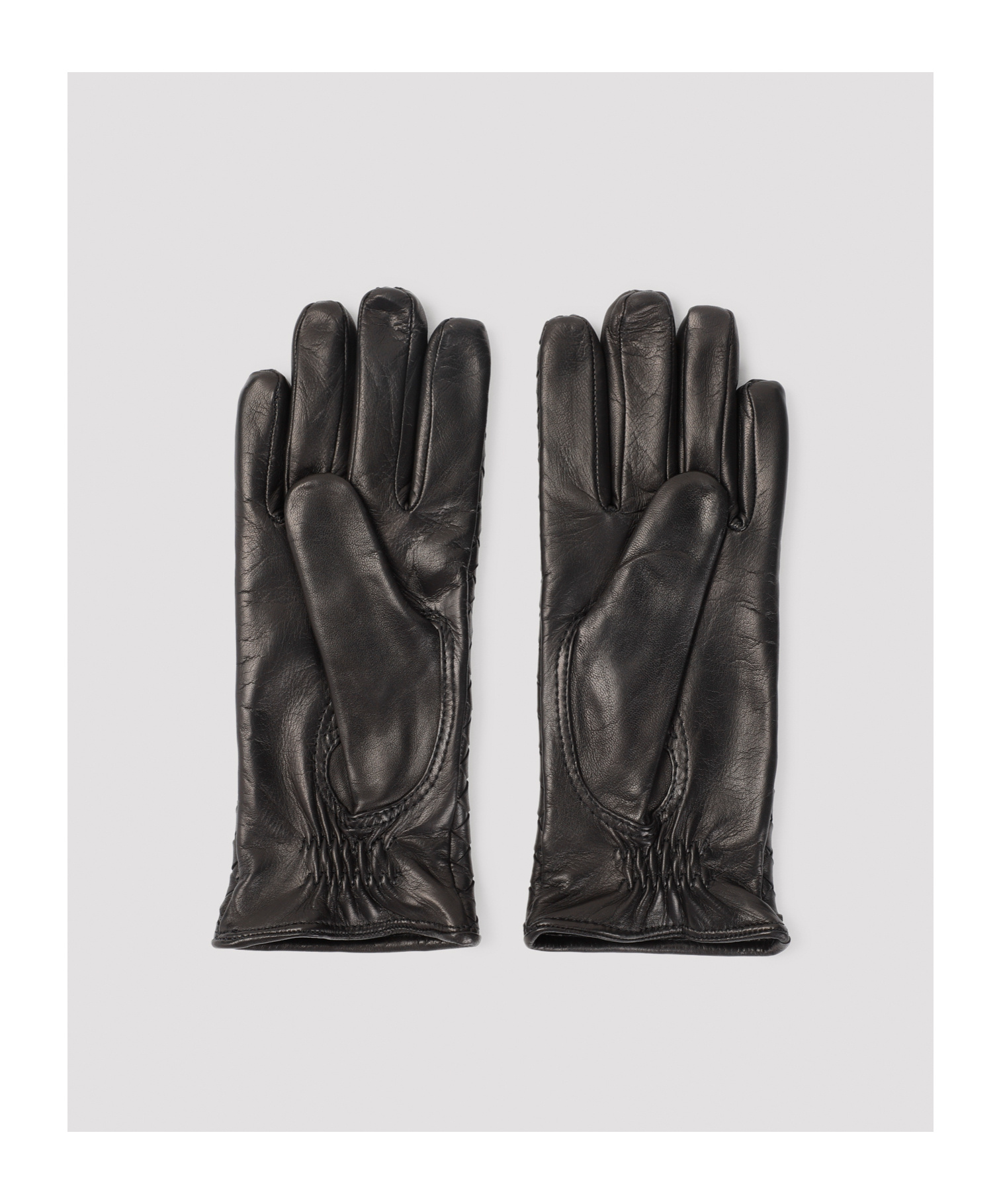 Bottega Veneta Intreciato Knitted Leather Gloves In Black