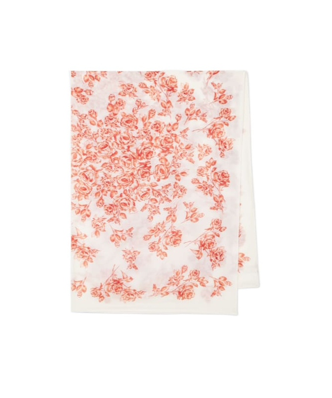 Magda Butrym Floral Printed Cotton And Silk Scarf In Pink