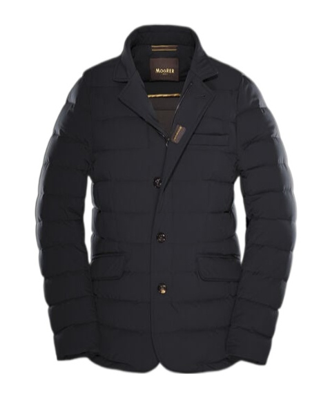 Moorer Zayn Padded Button-front Jacket In Black