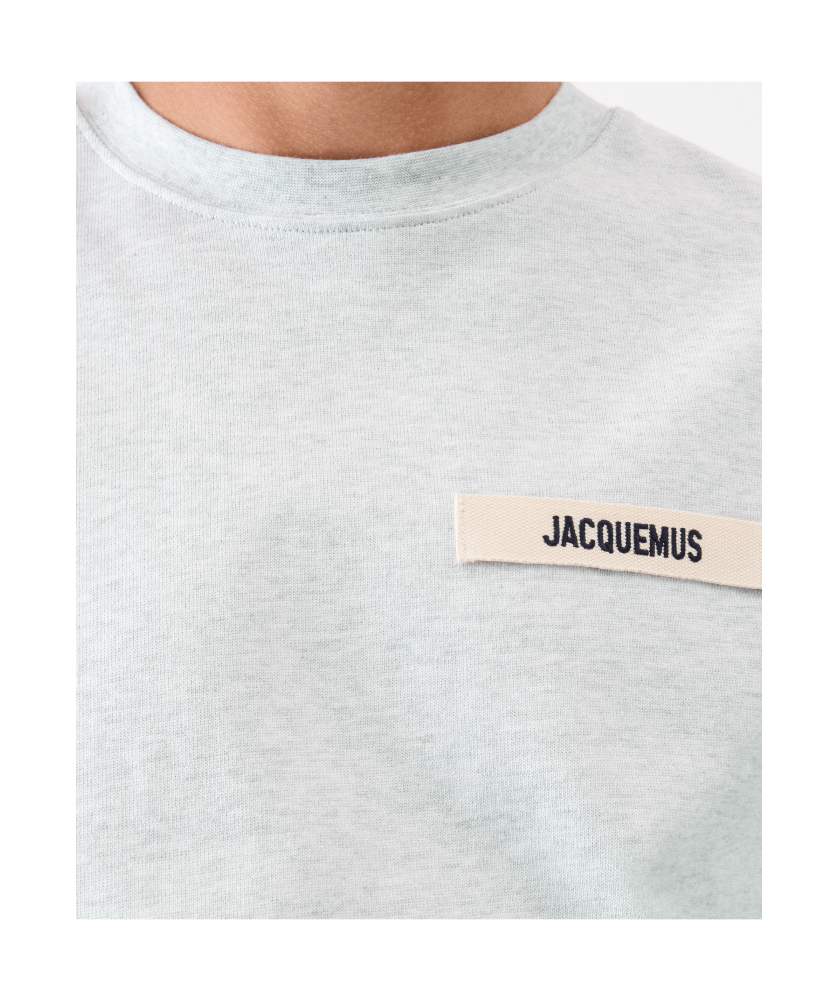 Jacquemus Le T-shirt Gros Grain T-shirt In Gray