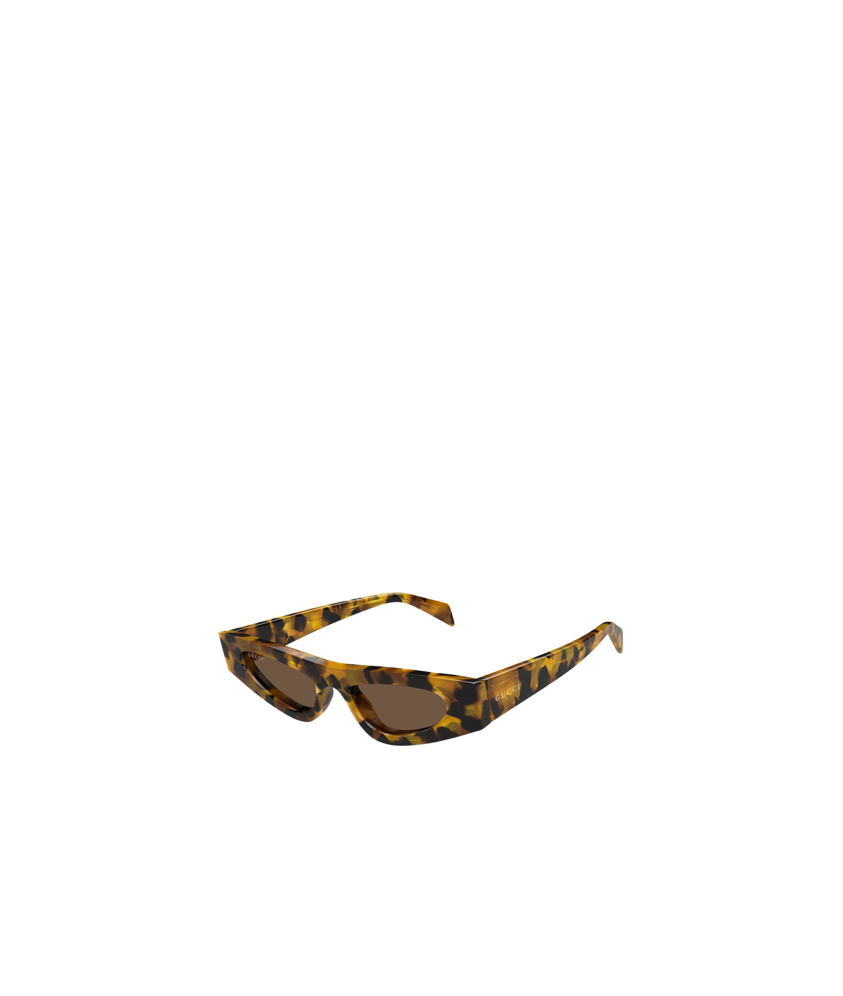 Gucci Geometric Frame Sunglasses In Brown