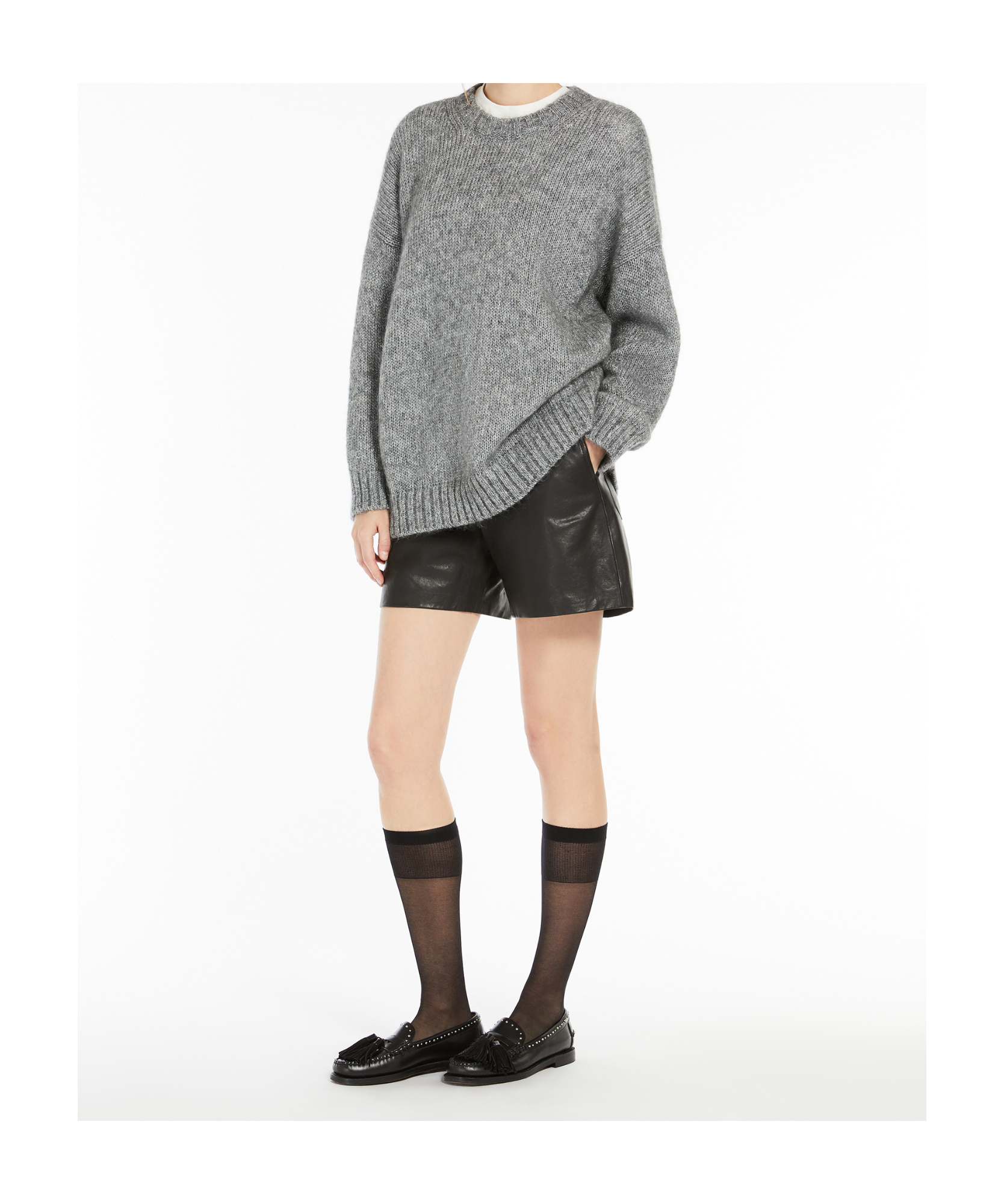 Weekend Max Mara Maglia Antony Argento In Gray