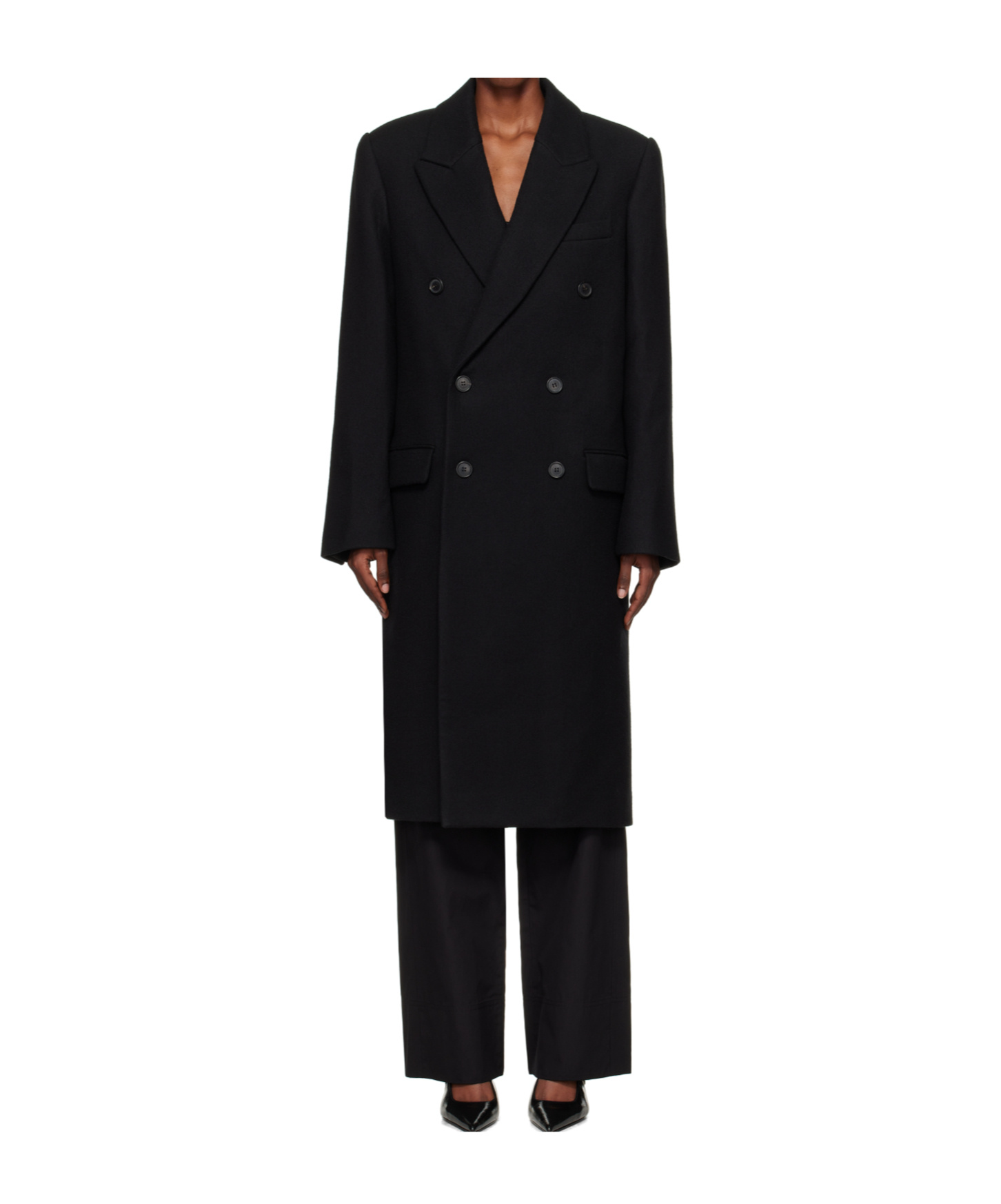 Wardrobe.nyc Double-breasted Coat In Black