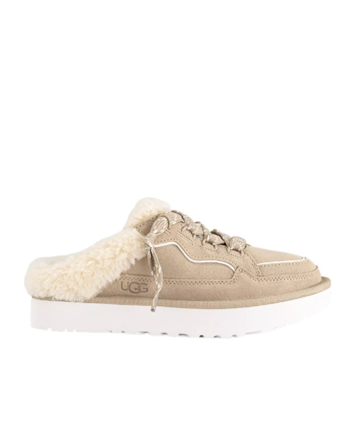 Ugg Round-toe Mules In Beige
