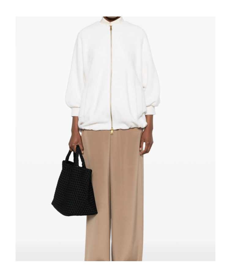 Max Mara Ivory Wool Blend Cirino Jacket In White
