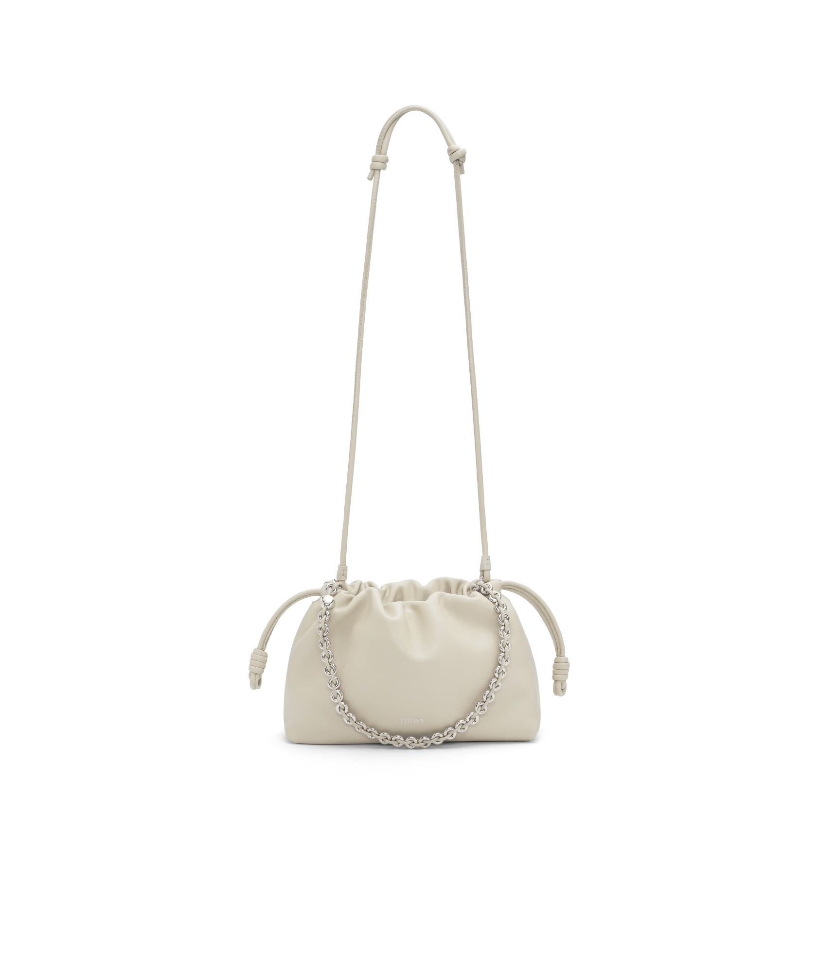 Loewe Flamenco Medium Drawstring Shoulder Bag In Neutral