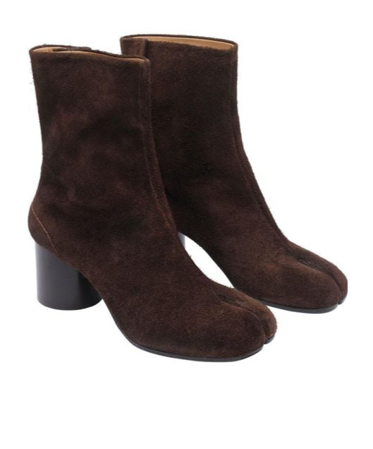 Shop Maison Margiela 60mm Tabi Ankle Boots In Brown