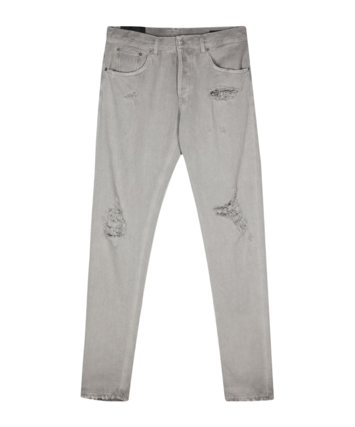 Dondup Dian Ripped Tapered Jeans In Gray