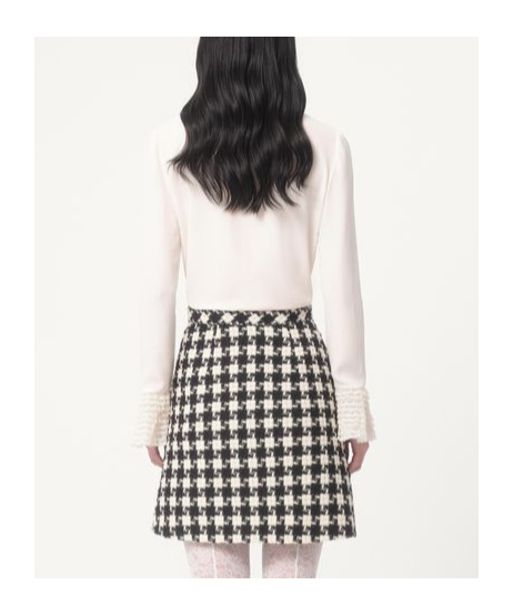 Valentino Chemisier En Georgette Femme Ivoire 36 In White