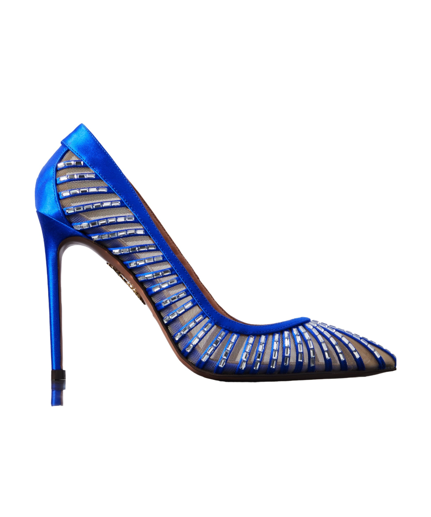 Aquazzura Pointed Toe High Heels In Blue