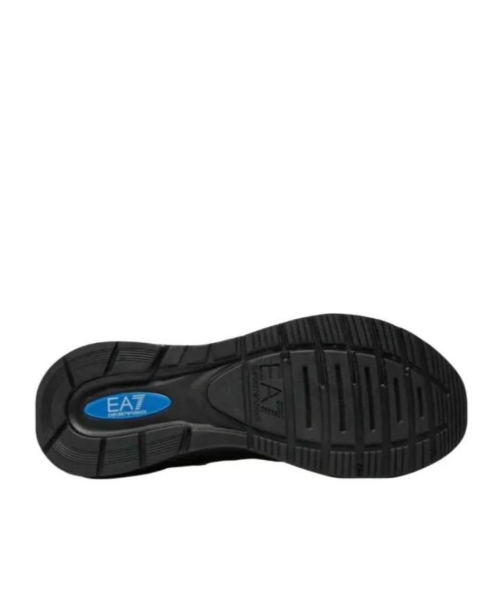 Ea7 Eagle Logo Low-top Sneakers In Black