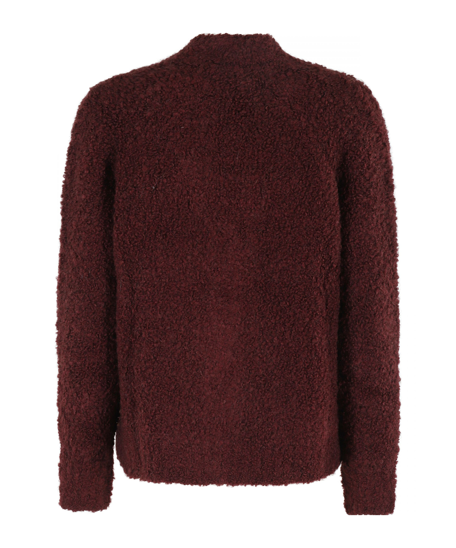 Woolrich Textured Boucle Cardigan With V-neckline And Long Sleeves In Multi