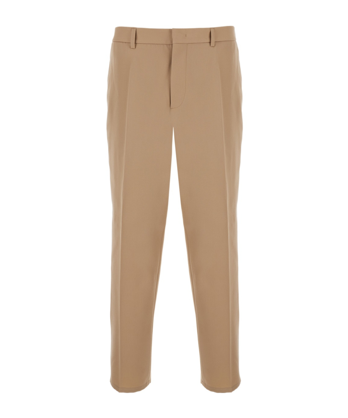 Jil Sander Beige Pants With Elastic Waistband In Wool Man In Brown