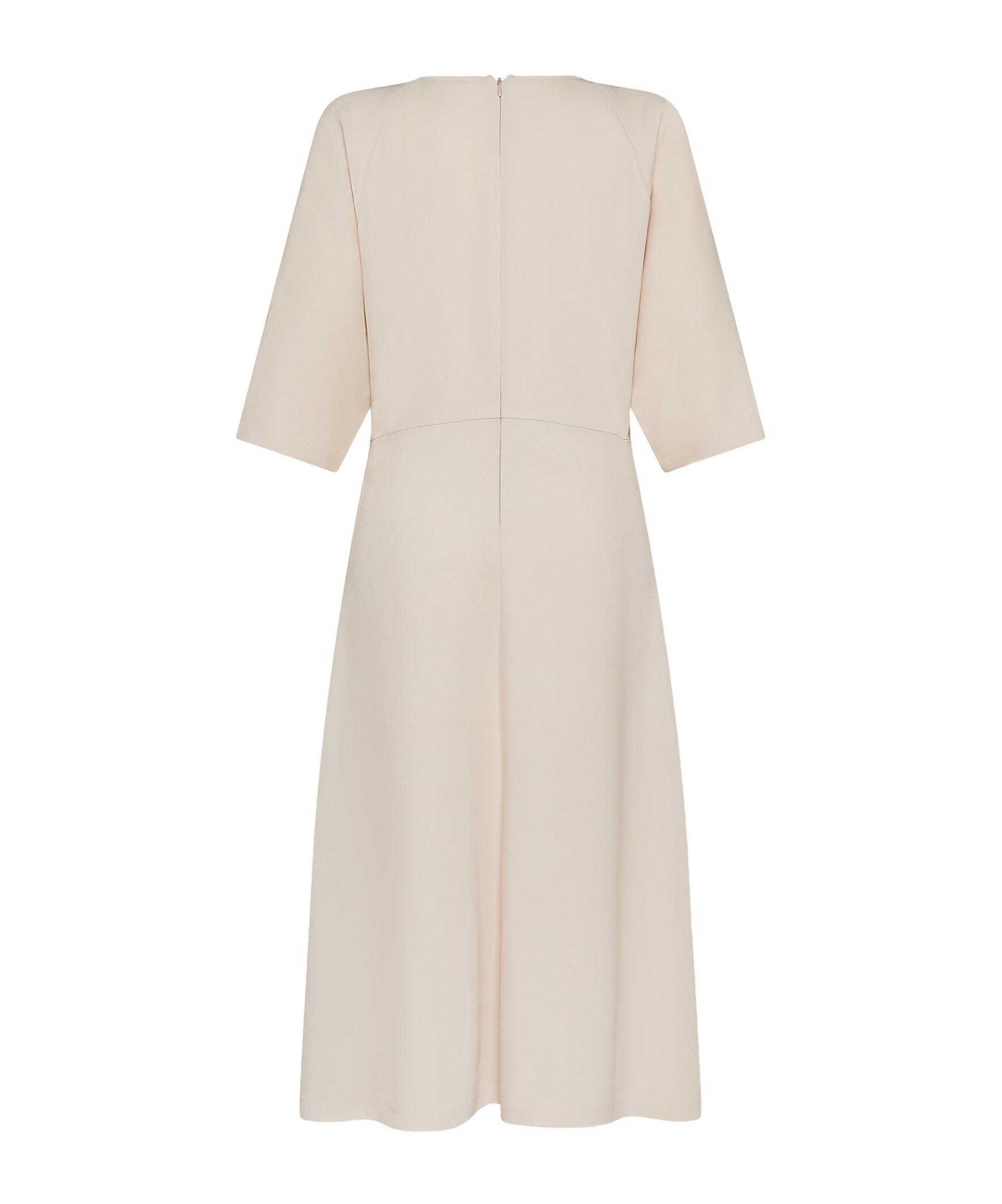 Seventy Stretch Viscose Crepe Cady Midi Dress In Neutral