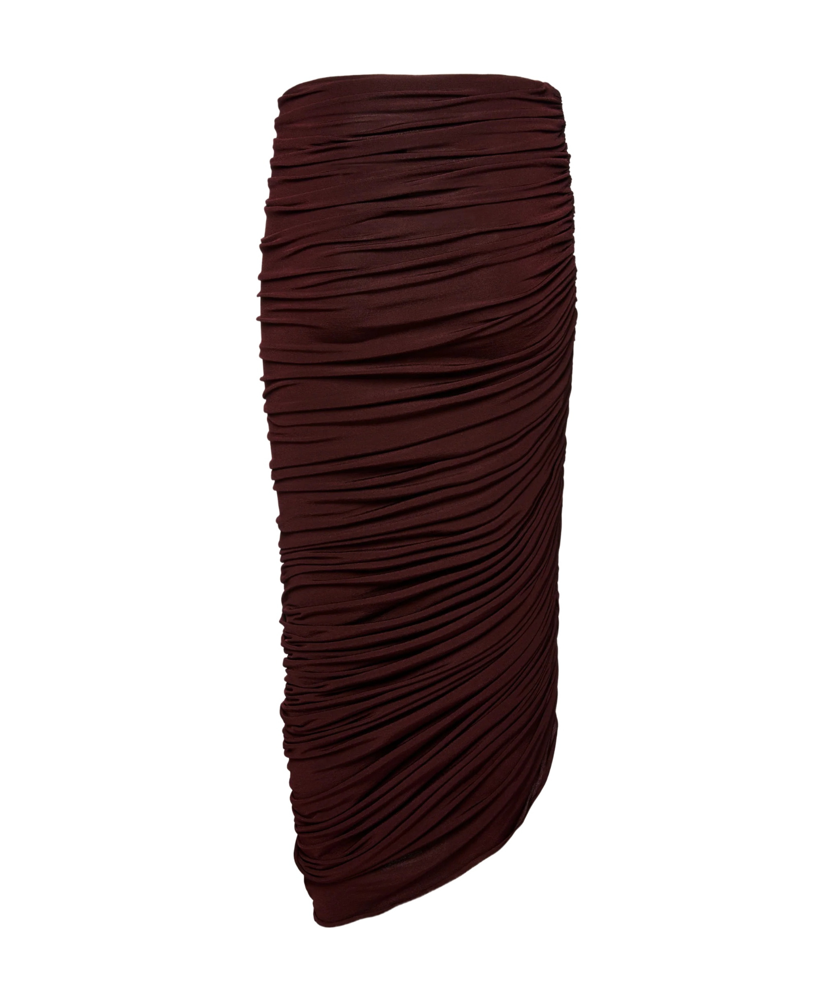 Magda Butrym Asymmetrical Draped Midi Skirt In Bordeaux In Bordeaux Red