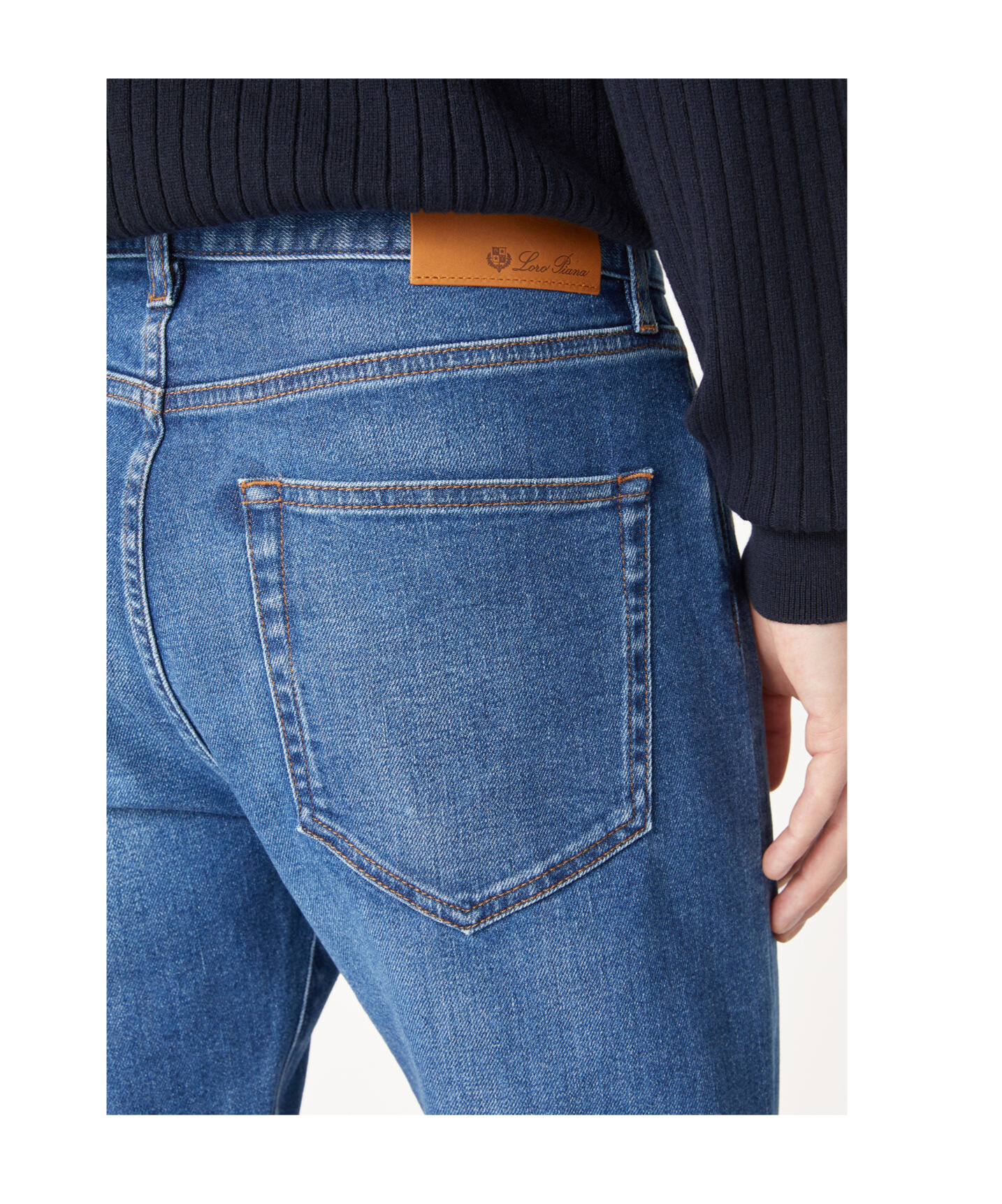 Loro Piana Belt-loop Jeans In Blue