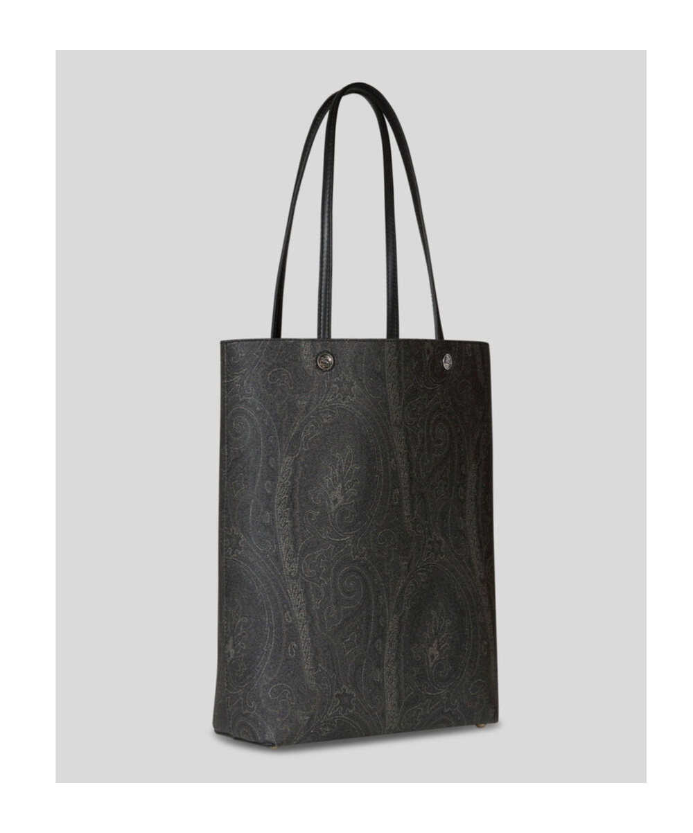 Etro Clutch Embellished Paisley Tote Bag In Black