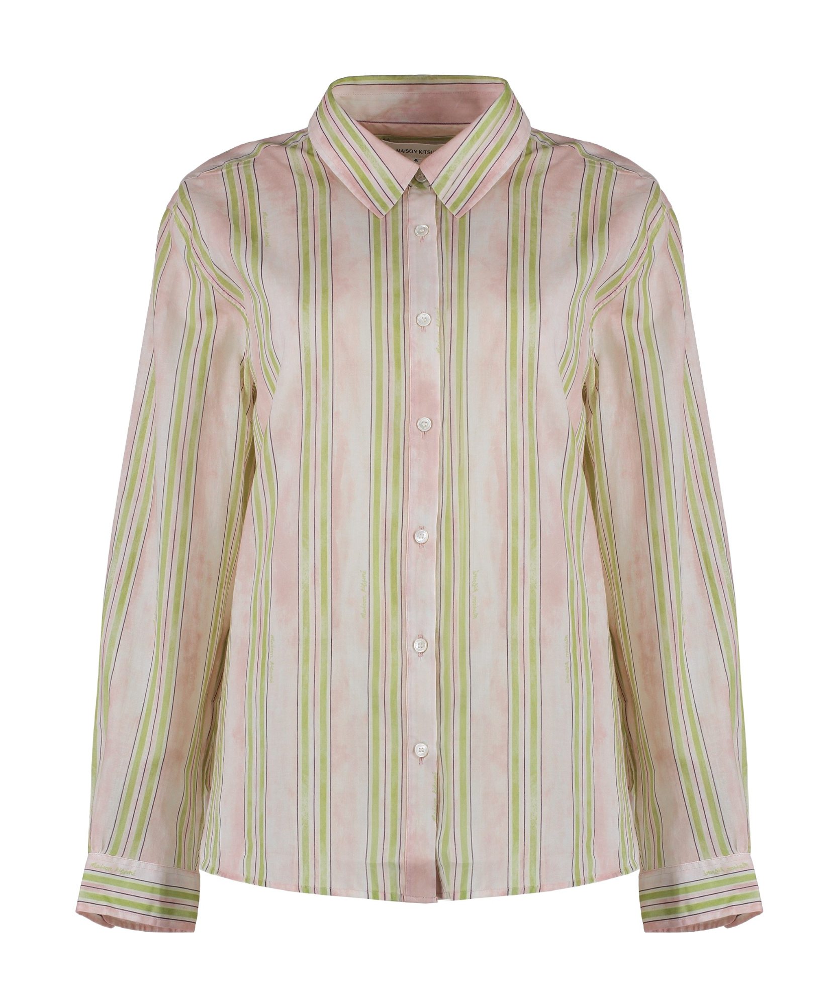 MAISON KITSUNÉ MAISON KITSUNÉ CLASSIC STRIPED BUTTONED SHIRT