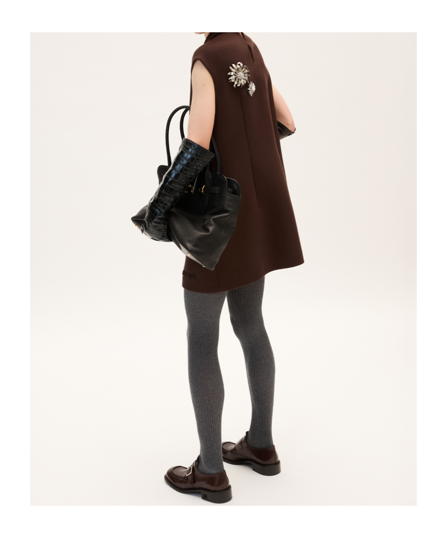 Miu Miu Sleeveless Wool Short Dress In Black