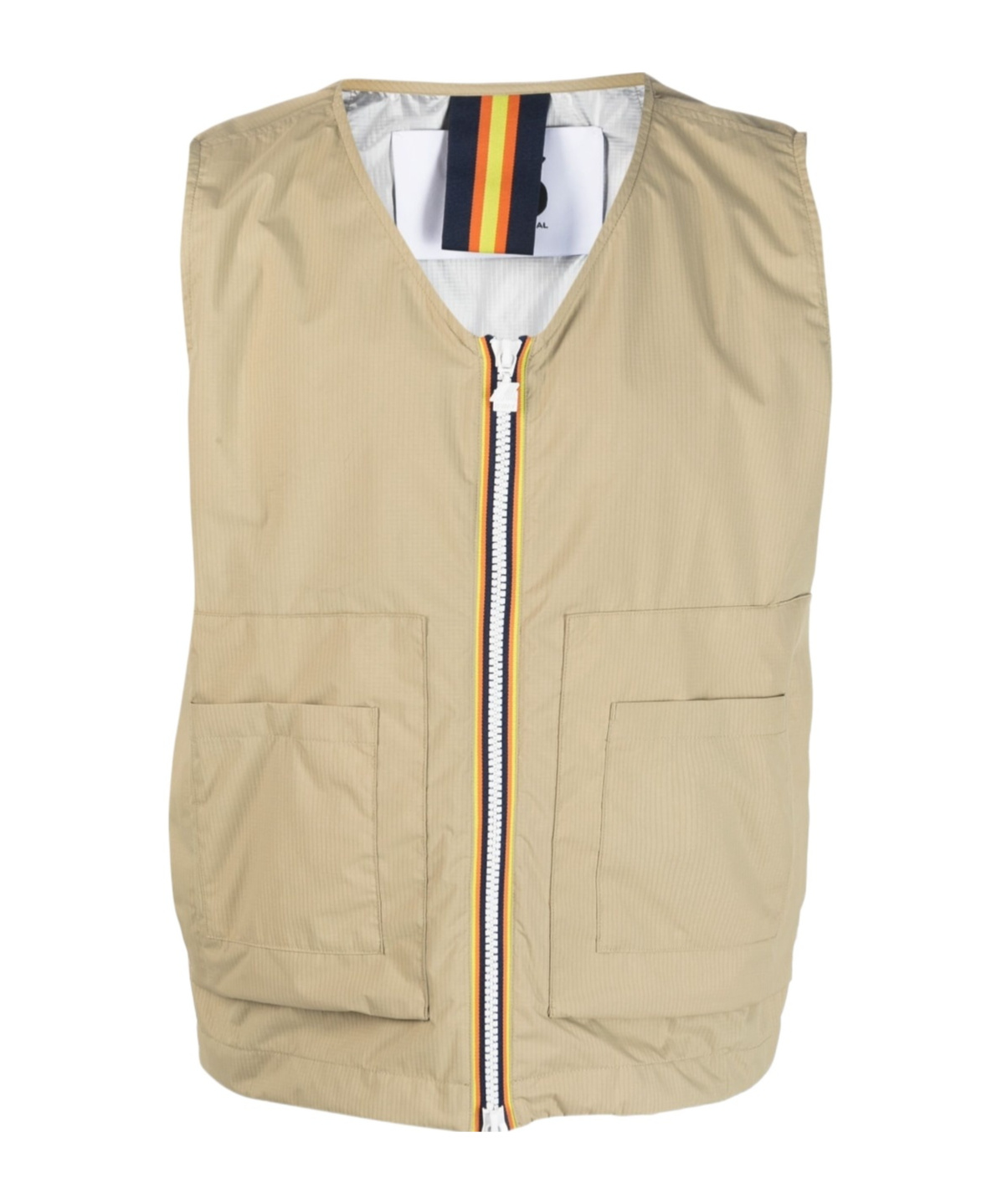 K-way Beige Water Repellent Vest In Neutral