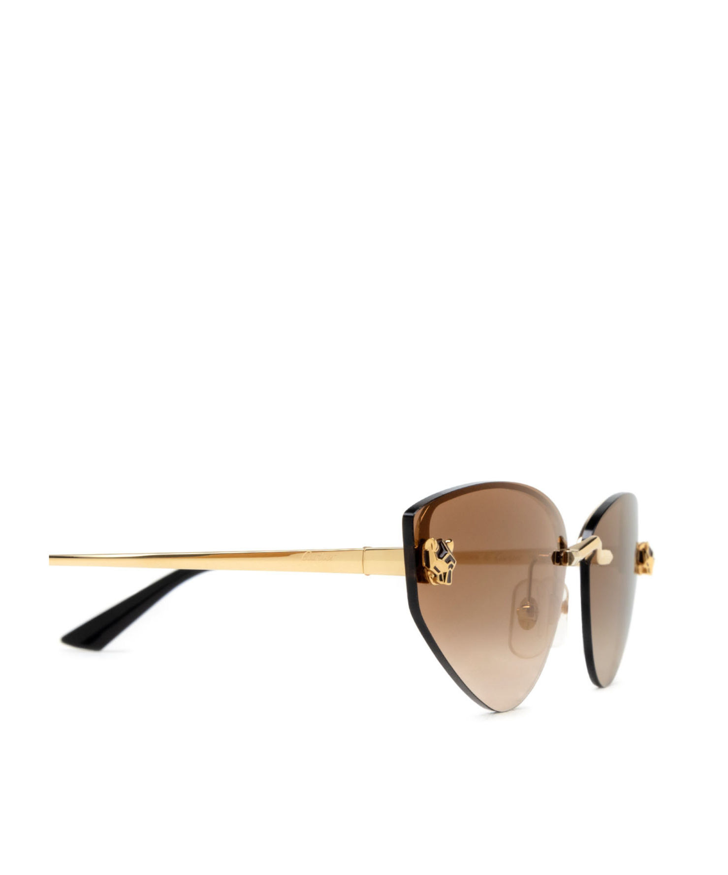 Cartier Cat-eye Frame Sunglasses In Brown