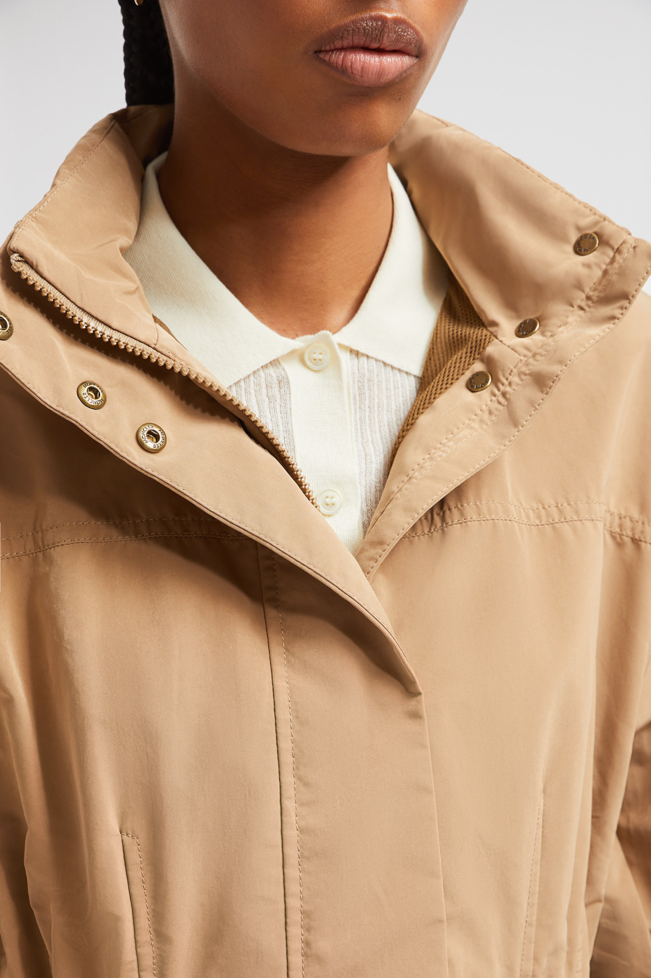 Shop Moncler Nades Parka In Brown