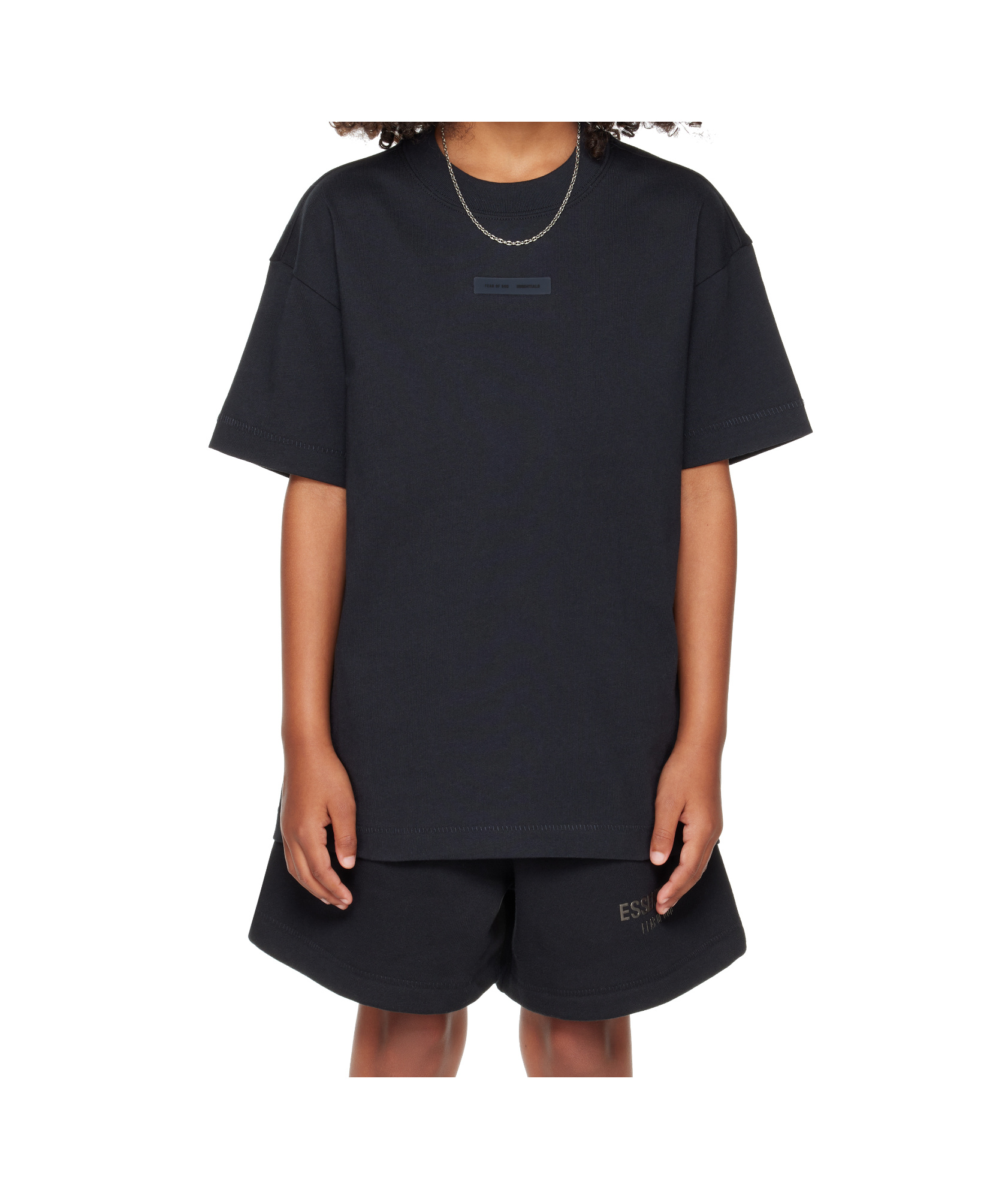 Essentials Logo-patch T-shirt In Black