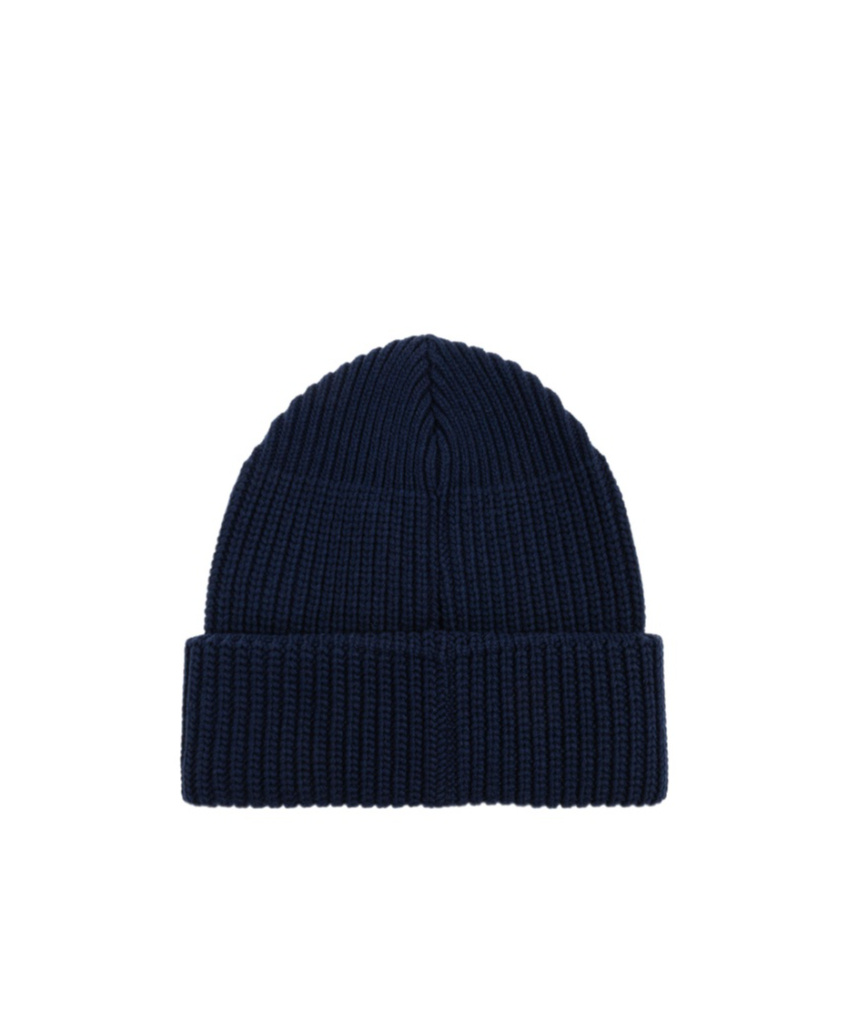 Vivienne Westwood Mens Navy Blue Sporty Orb-embroidery Wool Beanie In Blue