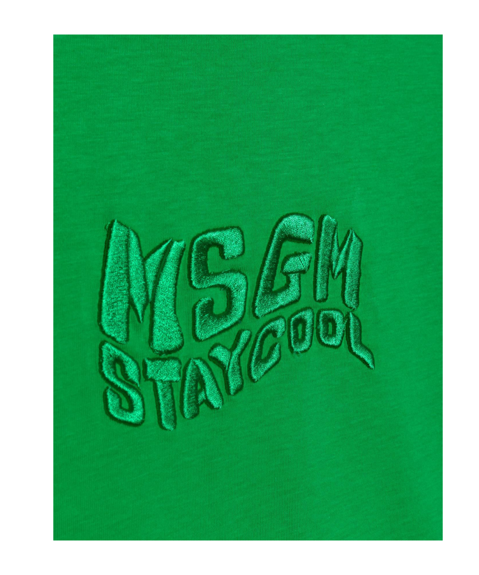 Shop Msgm Short Sleeve T-shirt In Green