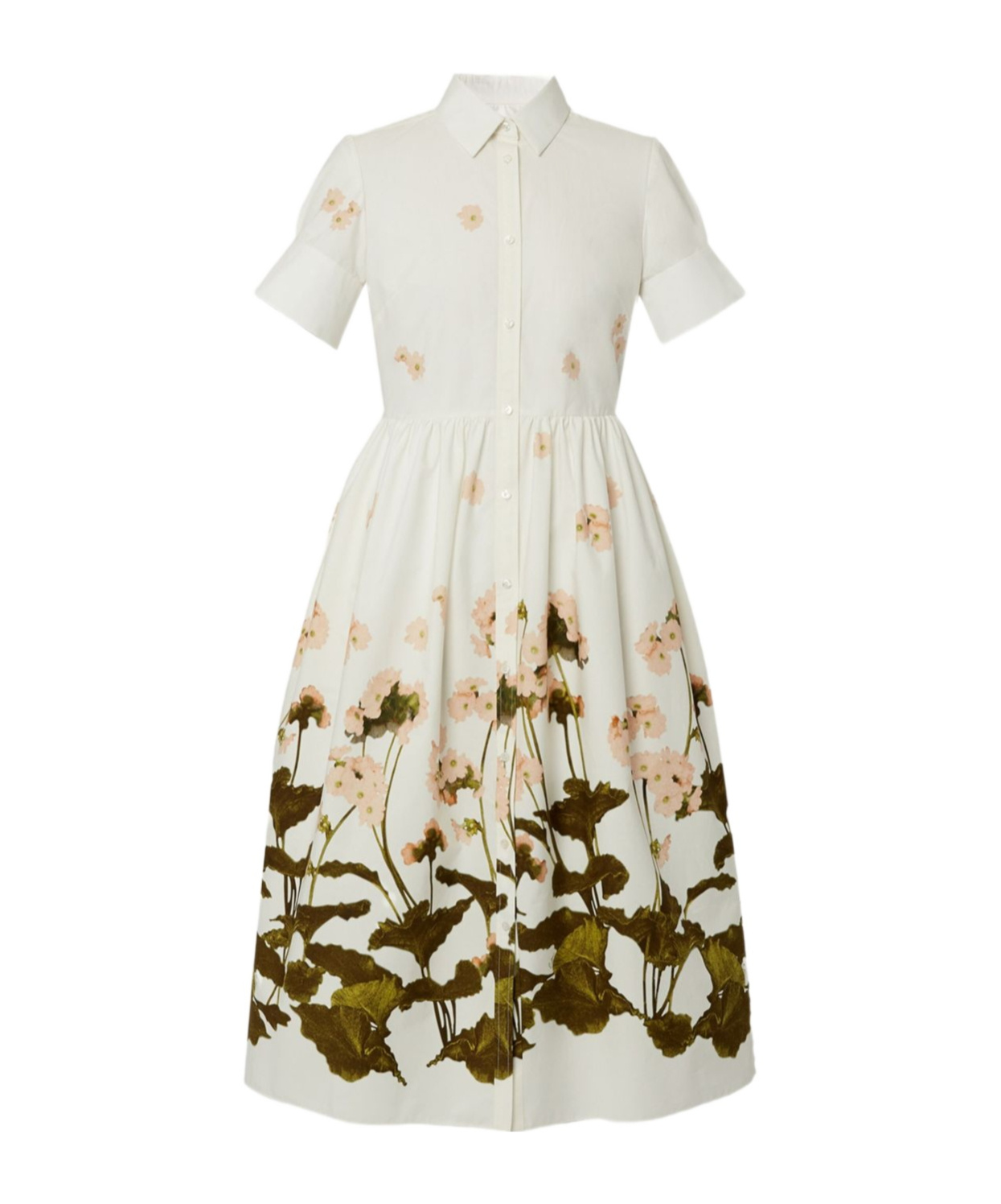 Shop Erdem Short Sleeve Dress In White