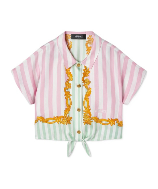 Versace Patterned Shirt In Pink
