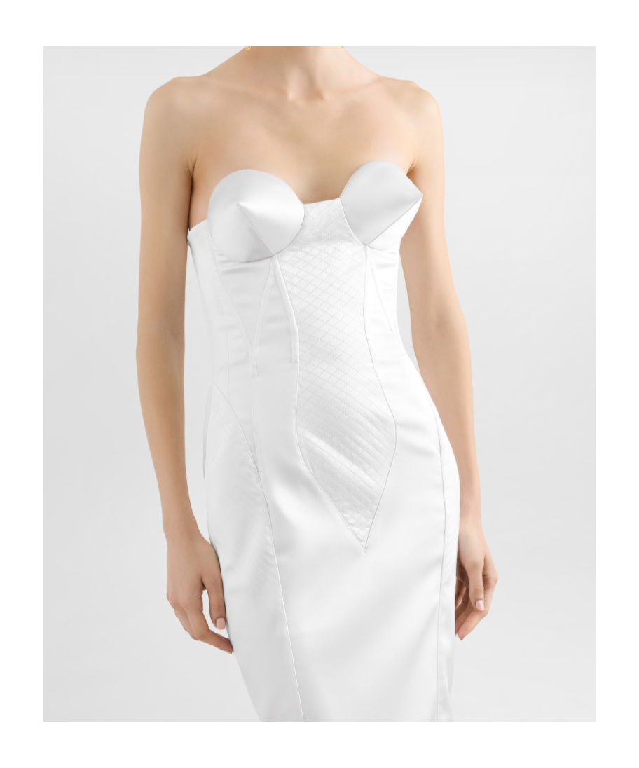 Dolce & Gabbana Strapless Dress In White
