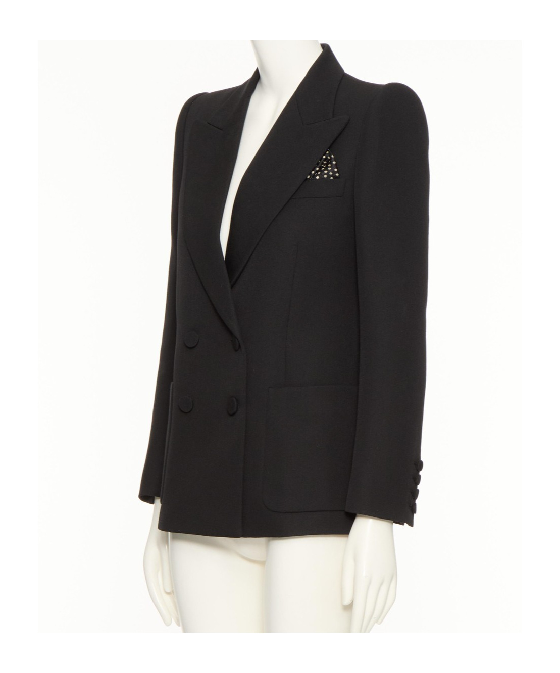 Valentino Lapel Long-sleeved Suit Coat In Black