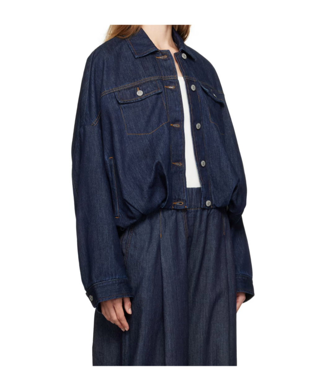 Dries Van Noten Cotton Denim Vesto Jacket In Black