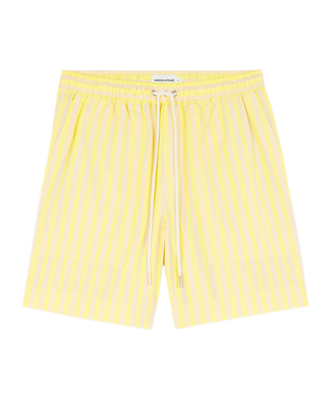 Maison Kitsuné Maison Kitsune Striped Poplin Bermuda Shorts For In Nude