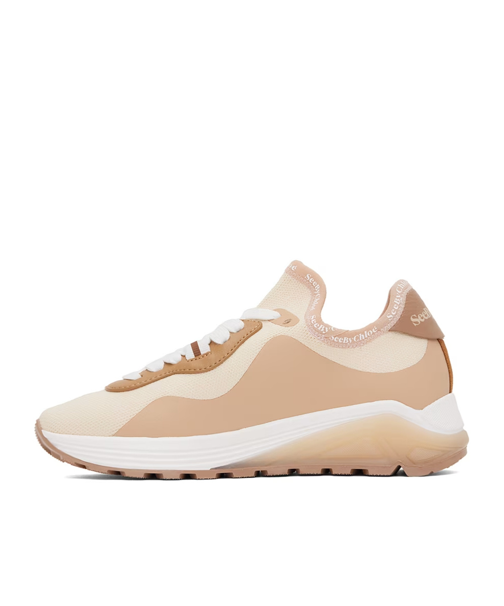 See By Chloé Logo-printed Low-cut Casual Shoes In Nude
