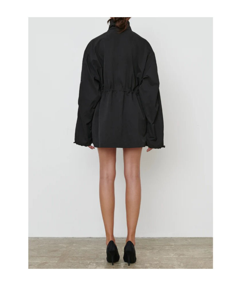 Wardrobe.nyc Drawstring Waist Casual Jacket In Black
