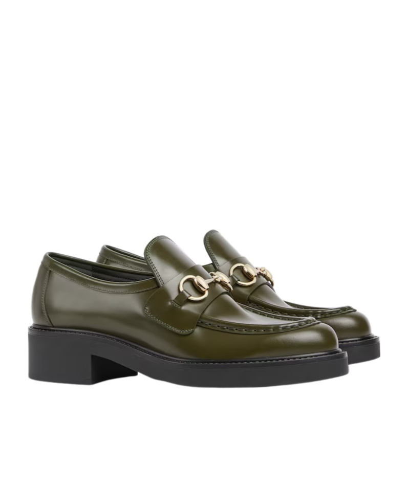 Gucci Women's Loafer With Horsebit In Green