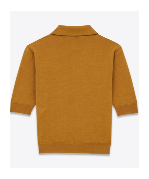 Saint Laurent Polo Cassandre In Brown