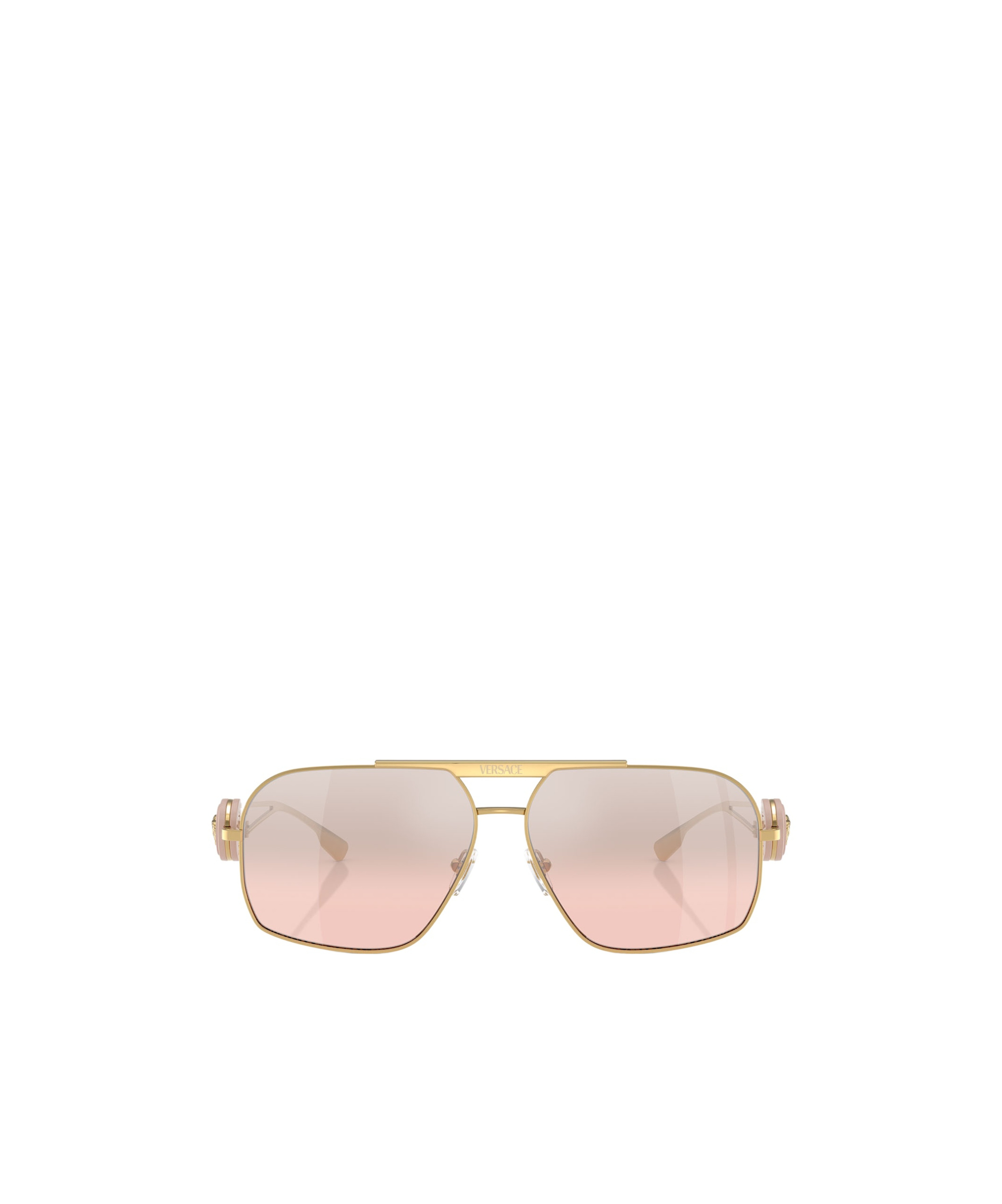 Versace Geometric Frame Sunglasses In Pink