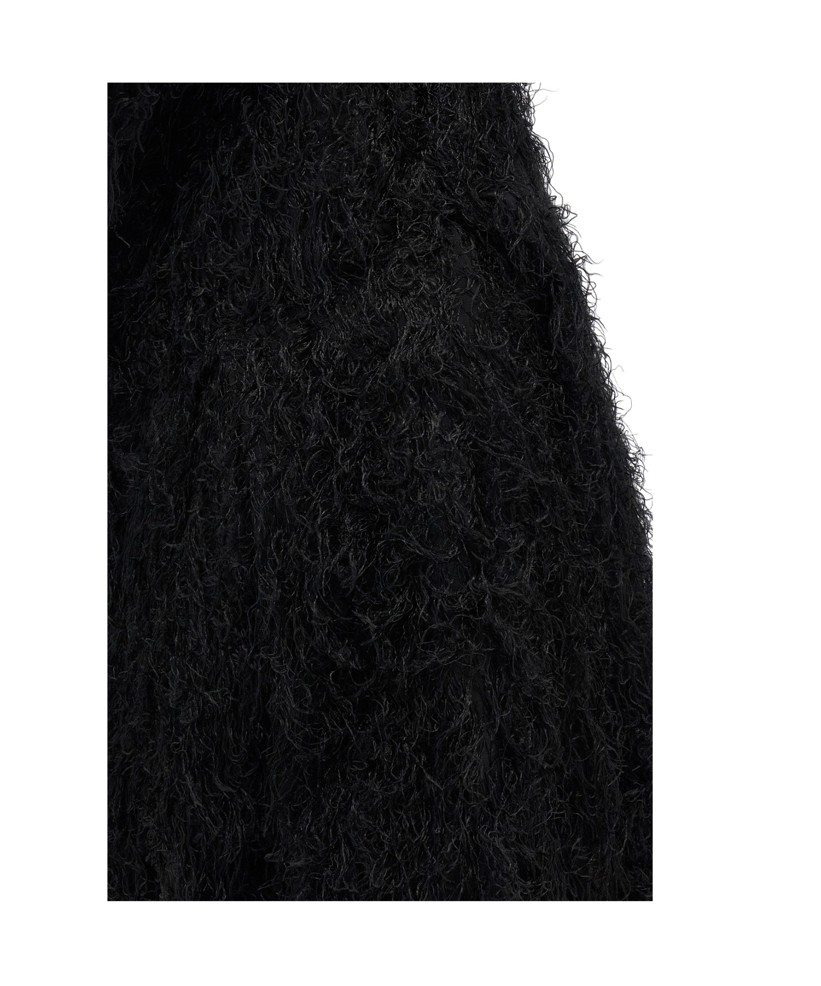 Shop Comme Des Garçons Faux-fur Midi Dress In Black