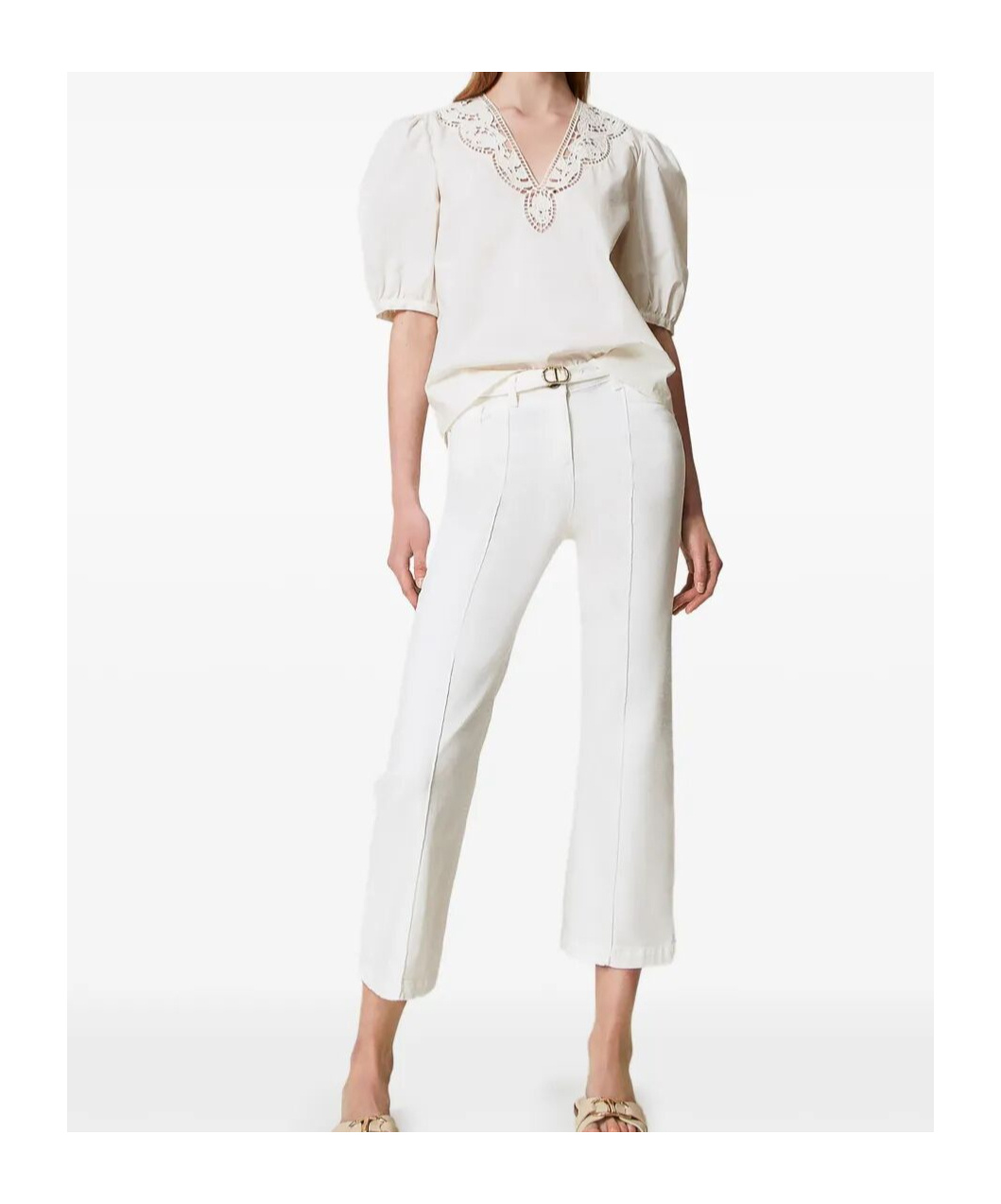 TWINSET BELTED TROUSERS