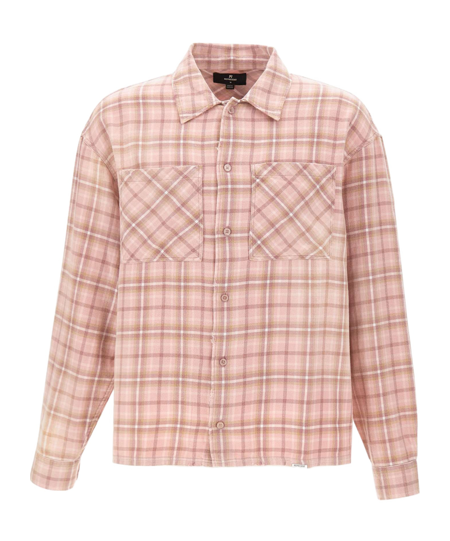 Represent Flannel Checked Shirt In Animal Print