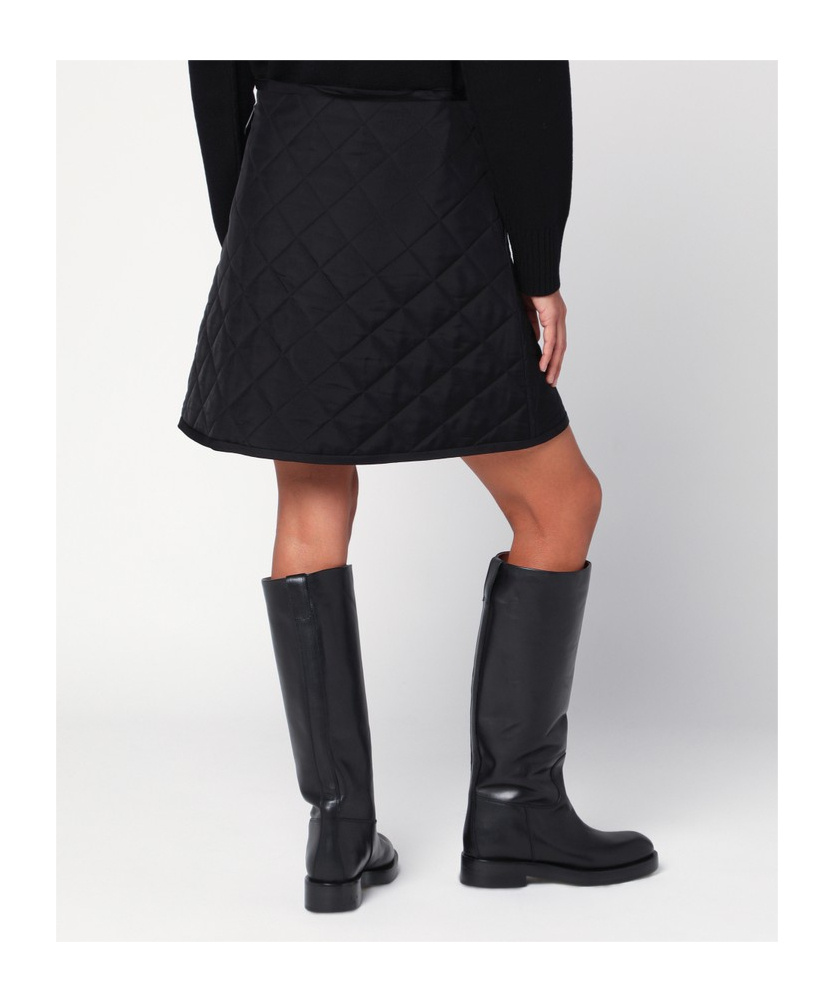 Jil Sander A-line Knee-length Quilted Skirt In Black