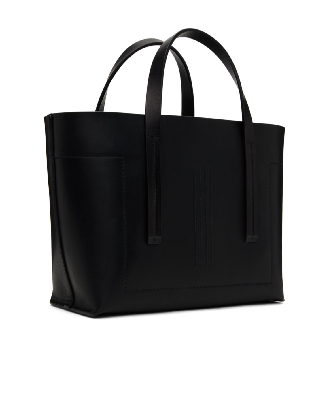 Rick Owens Mini Leather Tote Bag In Black
