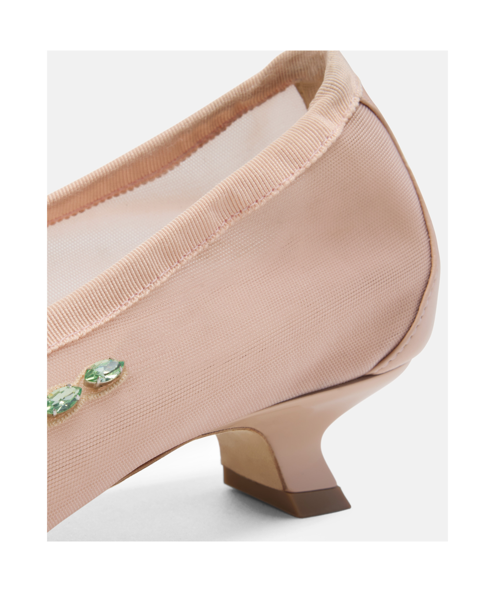 Simone Rocha Mesh Ballerina Heel In Nude