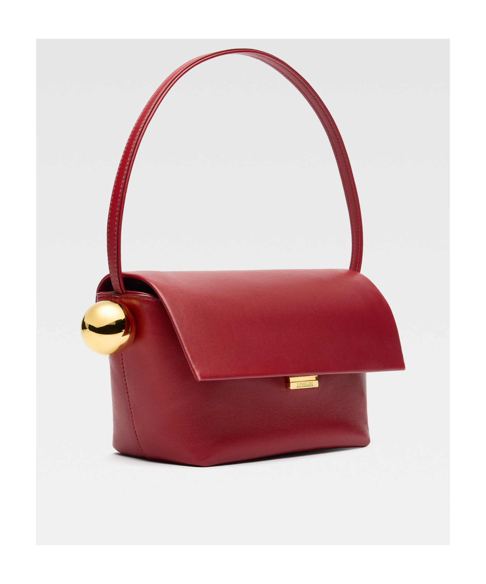 Jacquemus Le Rond Carré Logo Detailed Shoulder Bag In Red
