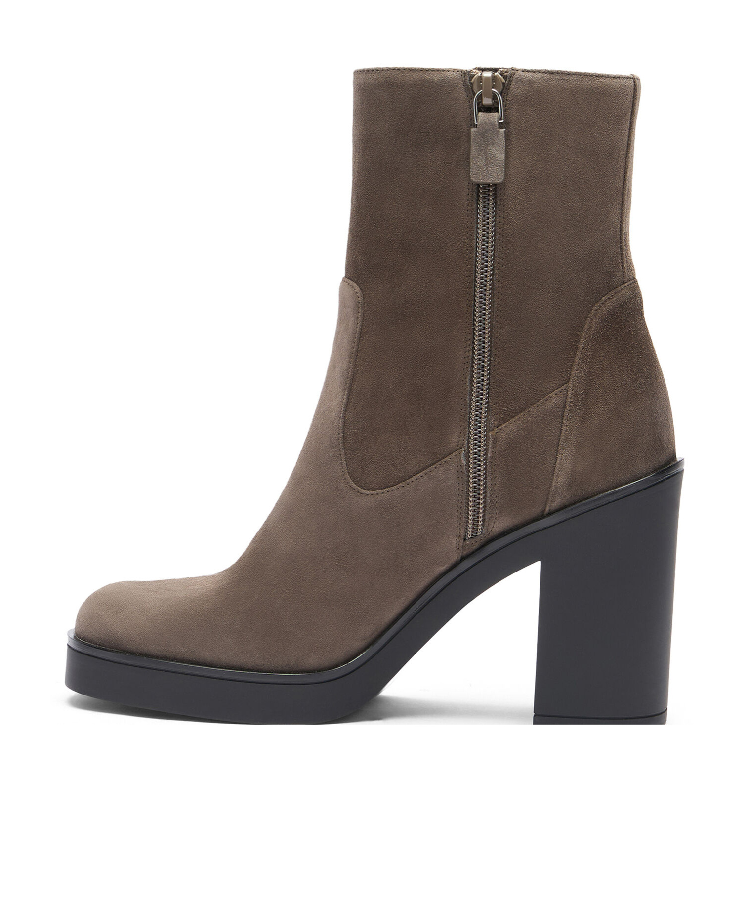 Stuart Weitzman Betenny 80 Zipper Ankle Boots In Brown
