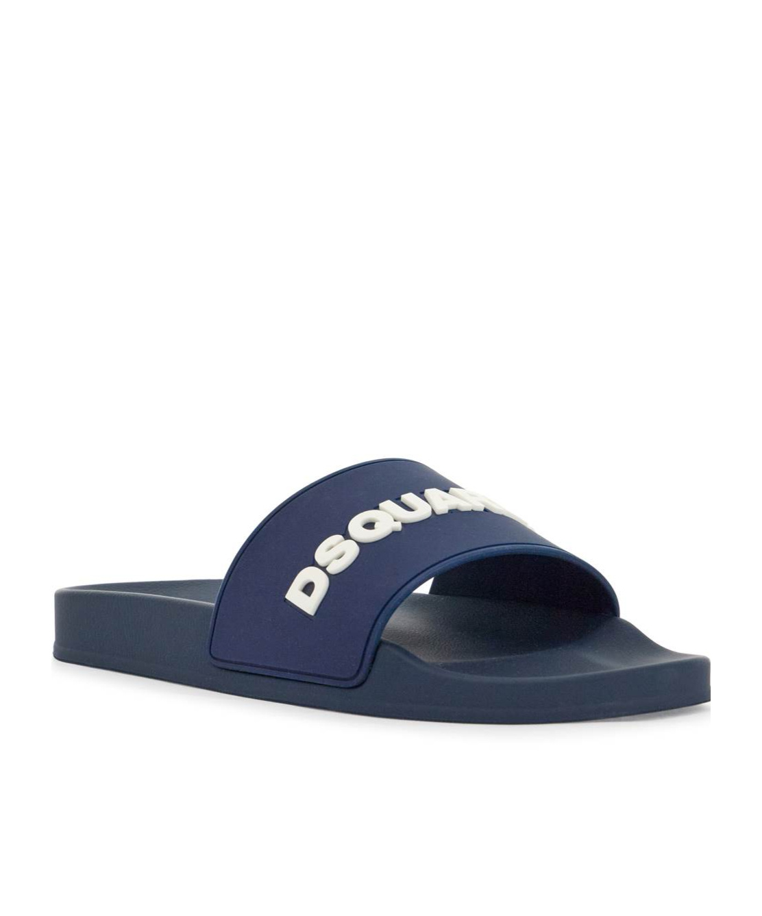 Shop Dsquared2 Logo-embossed Slides In Blue