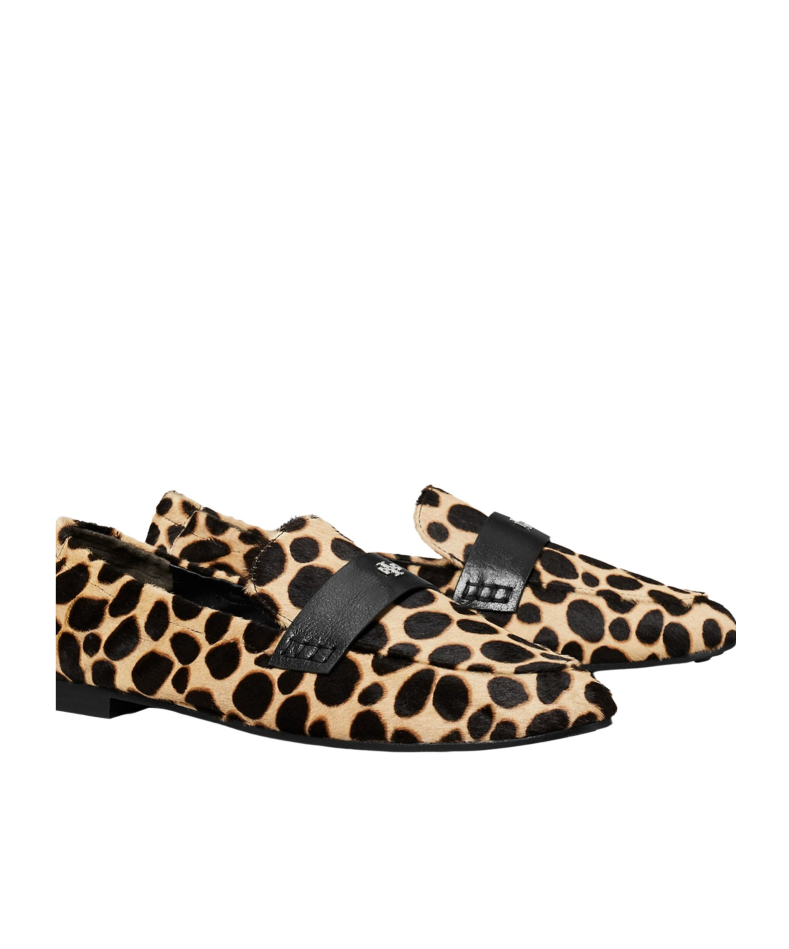 Tory Burch Animal Print Pony Skin Loafers In Brown